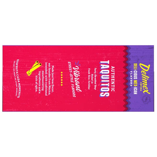 Delimex Premium Beef Taquitos, 65 Count
