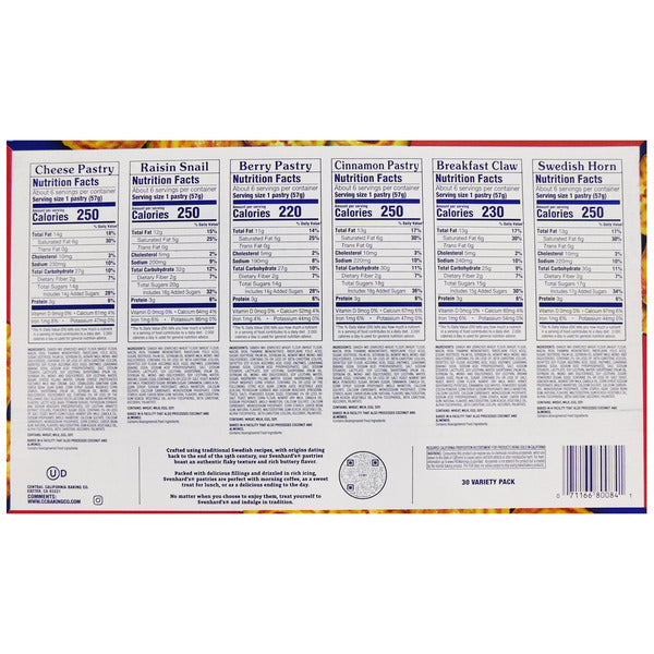 Svenhard's Danish, Variety Pack, 30 ct