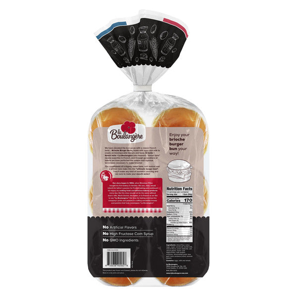 La Boulangere Brioche Buns, 1.76 oz, 12-count