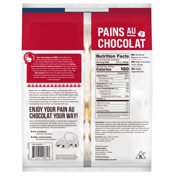 La Boulangere Chocolate Croissants, 25.4 oz
