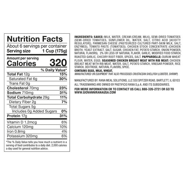 Rana Pappardelle White Meat Chicken Marry Me Pasta Meal Kit, 40 oz