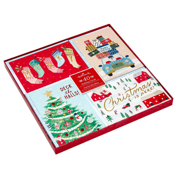 Hallmark Holiday Cards, 40-count, Assorted Designs