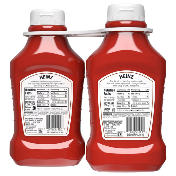 Heinz Simply Tomato Ketchup, 44 oz, 3-count