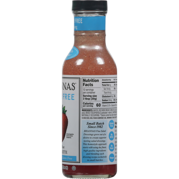 Brianna's Sugar Free Blush Wine Vinaigrette, 12 oz