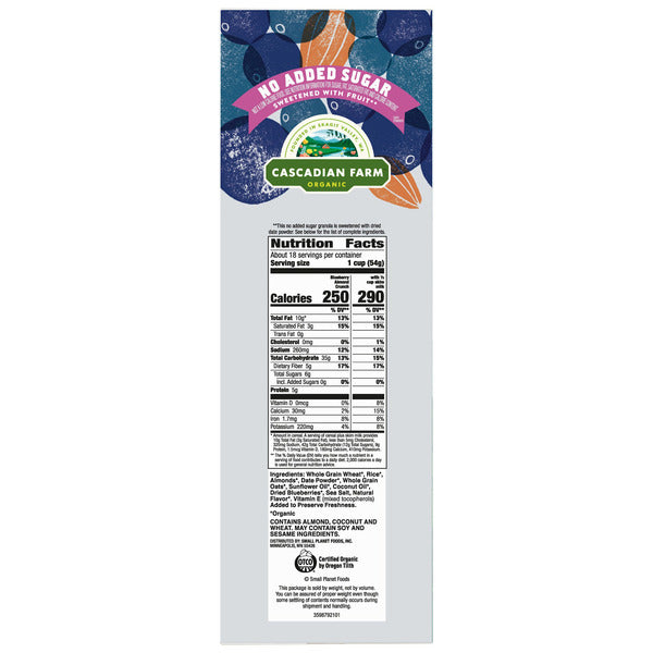 Organic Blueberry Almond Crunch Cereal, 2 lbs 2 oz