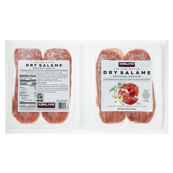 Kirkland Signature Reduced Sodium Dry Salame, 16 oz, 2-count