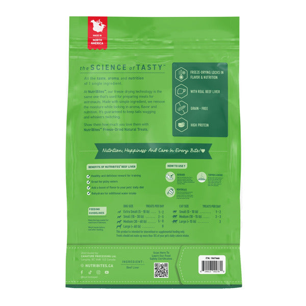 Nutribites Beef Liver Dog & Cat Treats Freeze Dried, 27 oz
