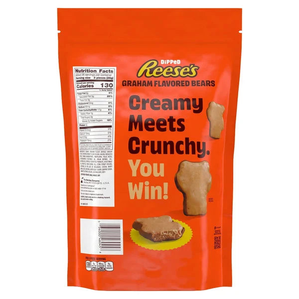 Reese's Dipped Graham Bears, Chocolate and Peanut Butter, 24 oz
