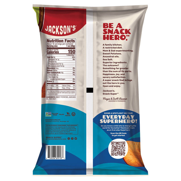 Jackson's Kettle Cooked Sweet Potato Chips, 16 oz