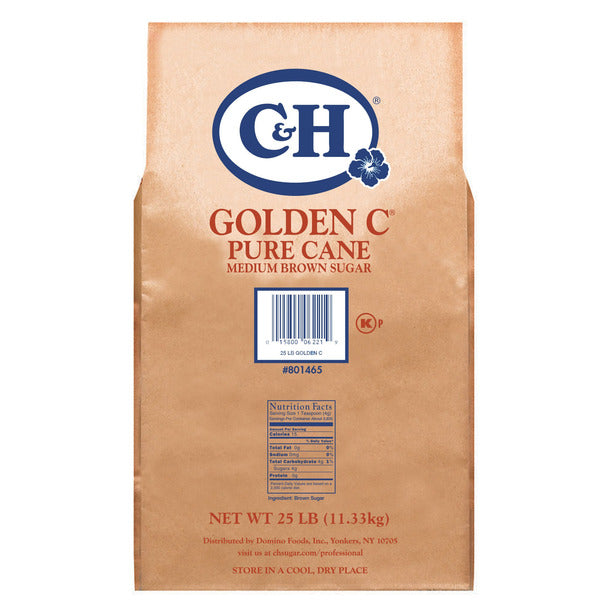 C&H Pure Cane Medium Brown Sugar, 25 lbs