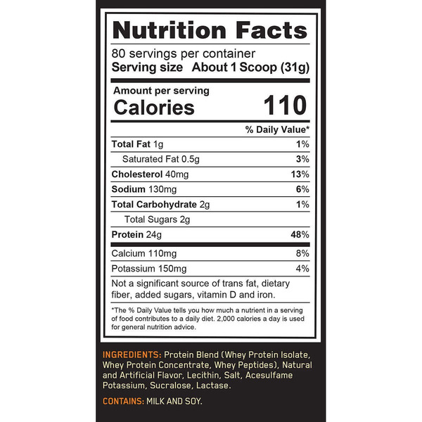 Optimum Nutrition Gold Standard 100% Whey Protein Powder, Vanilla Ice Cream, 5.47 lbs