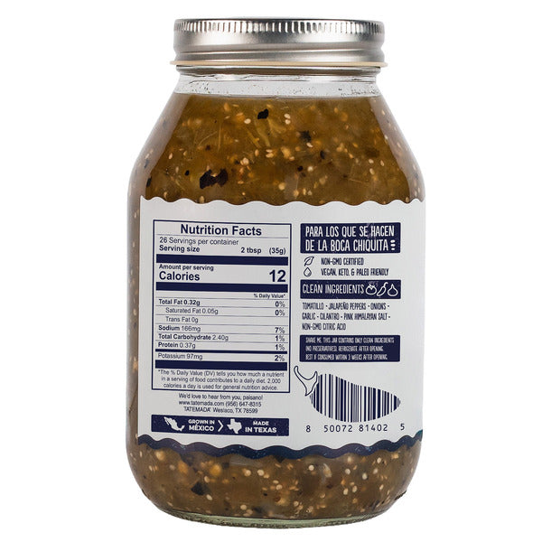 Tatemada Salsa Verde Casera 32 oz