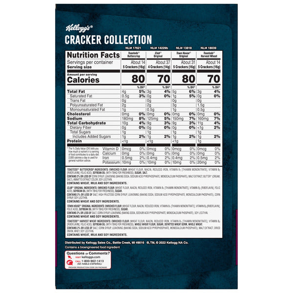 Kellogg's Cracker Collection, Variety Pack, 13-stacks
