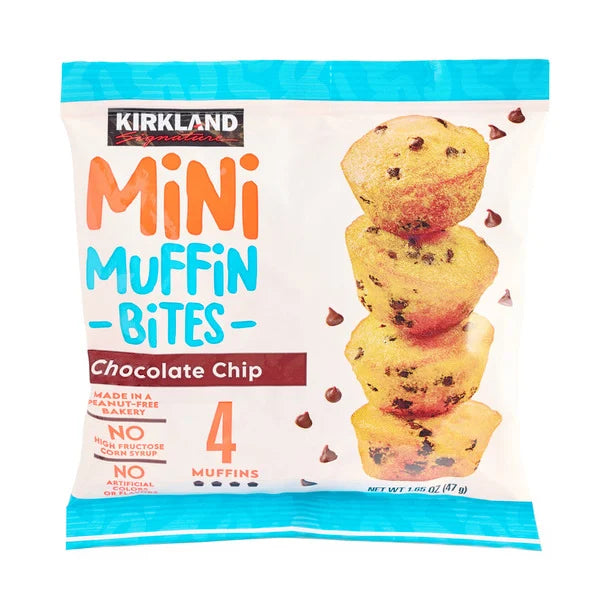 Kirkland Signature Chocolate Chip Mini Muffin Bites, 1.65 oz, 20-count
