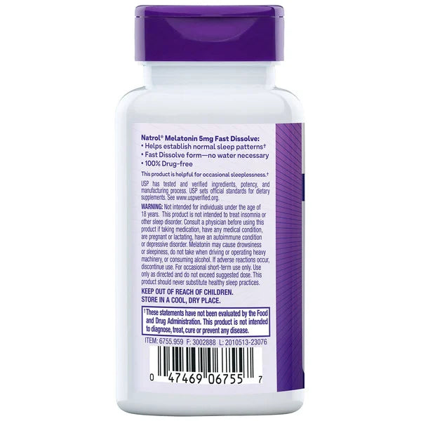 Natrol Melatonin, Strawberry, 5 mg, 250 ct