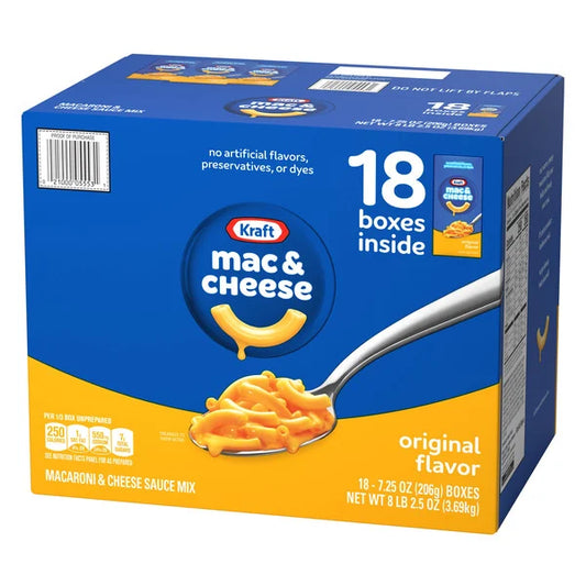 Kraft Macaroni and Cheese Dinner, 18 Count