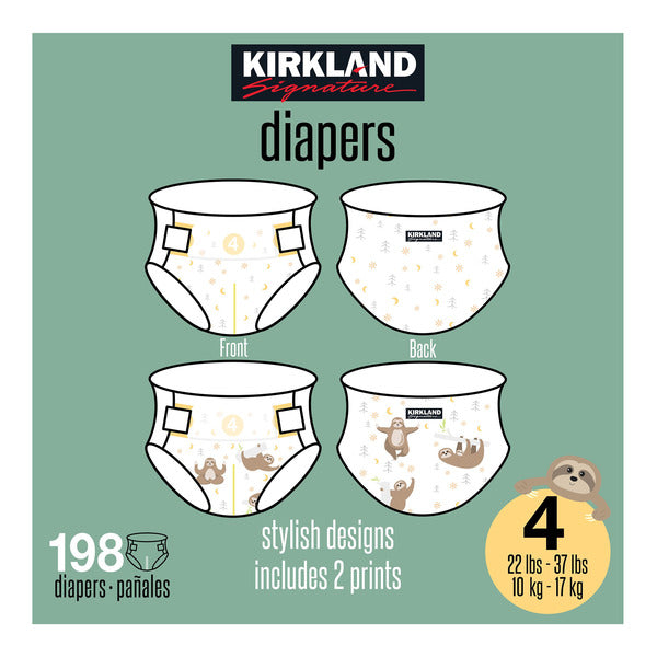 Kirkland Signature Diaper Size 4, 198-count