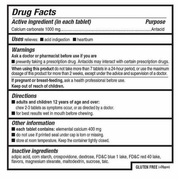 Kirkland Signature Antacid Ultra Strength, 1000 mg, 530 Tablets