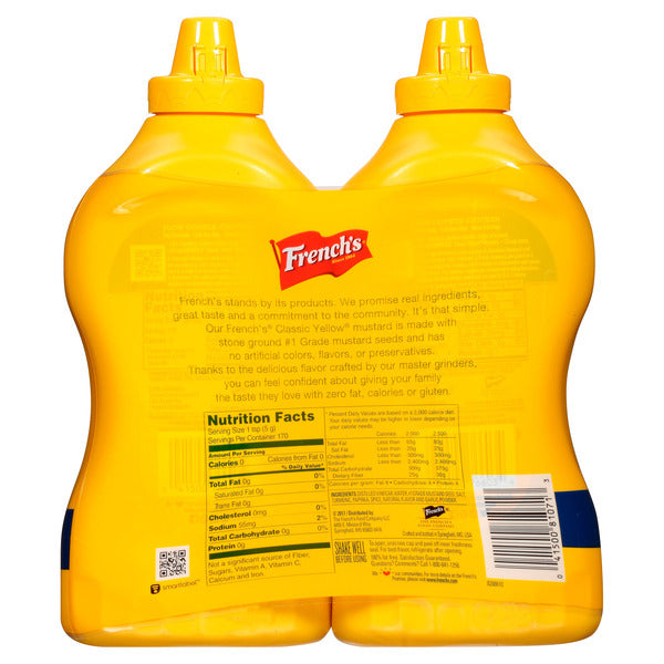 French's Classic Yellow Mustard, 30 oz, 2 ct