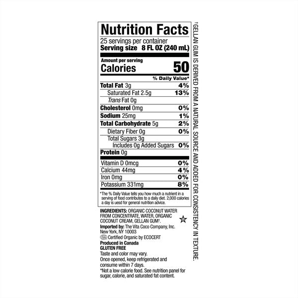 Vita Coco Organic Coconut Milk, 33.8 fl. oz, 6-count