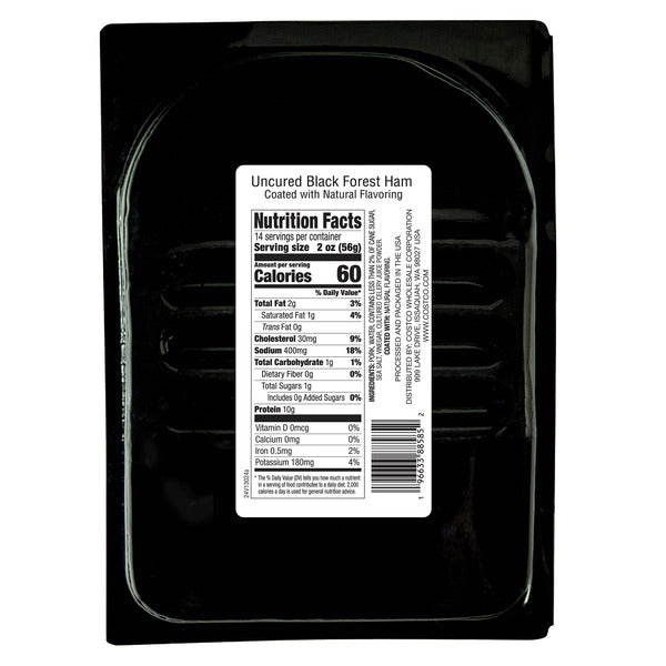 Kirkland Signature Uncured Black Forest Ham, 28 oz