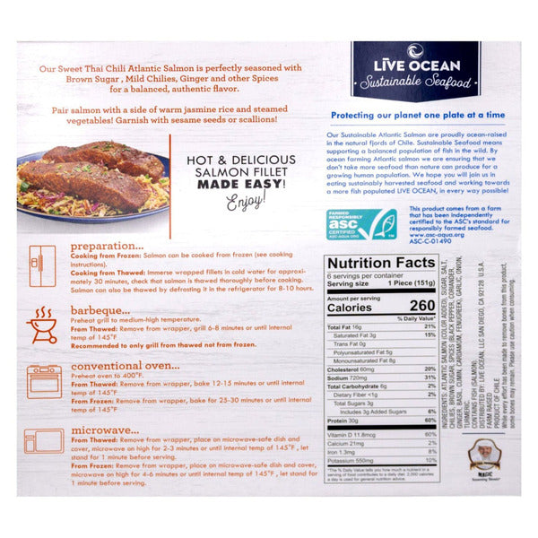 Live Ocean Sweet Thai Chili Farm Raised Salmon, 32 oz