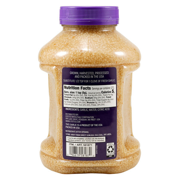 Kirkland Signature Minced California Garlic, 48 oz