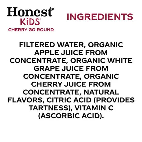Honest Kids Organic Cherry Go Round Fruit Juice 8 ct, 6.75 oz