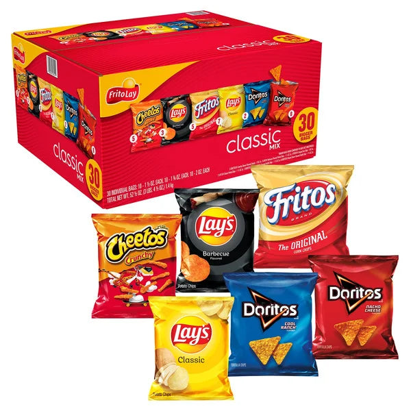 Frito-Lay Classic Mix, Variety Pack, 30 ct