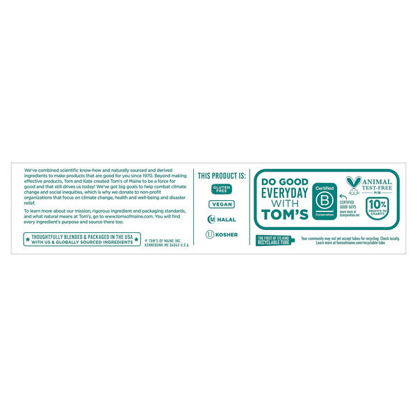 Tom's of Maine Antiplaque and Whitening Toothpaste, 4.7 oz, 4-pack