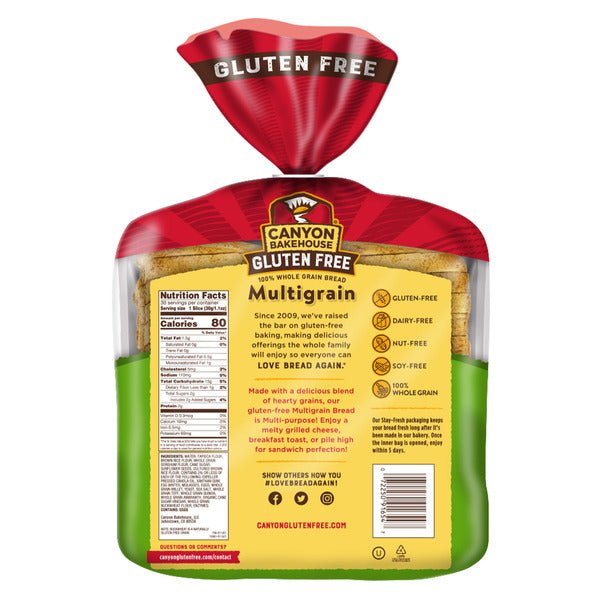 Canyon Bakehouse Gluten-Free 100% Whole Grain Bread, 32 oz