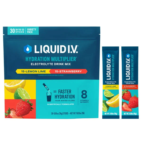 Liquid I.V. Hydration Multiplier Electrolyte Drink Mix, Variety Pack, 0.56 oz, 30 ct