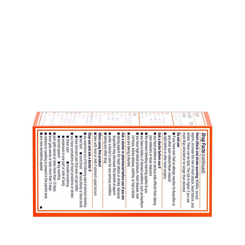 Motrin IB Pain Reliever & Fever Reducer Tablets Ibuprofen, 100 Count