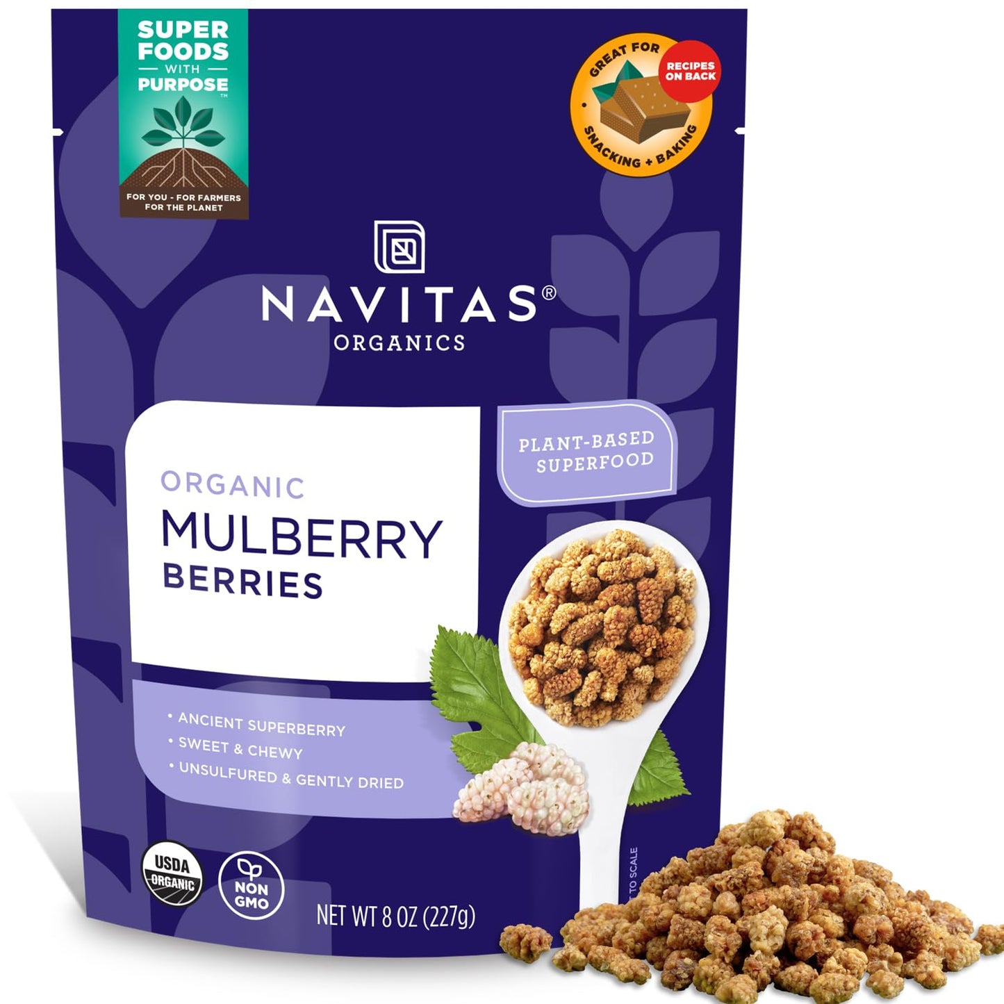 Navitas Organics Mulberries, 8 oz