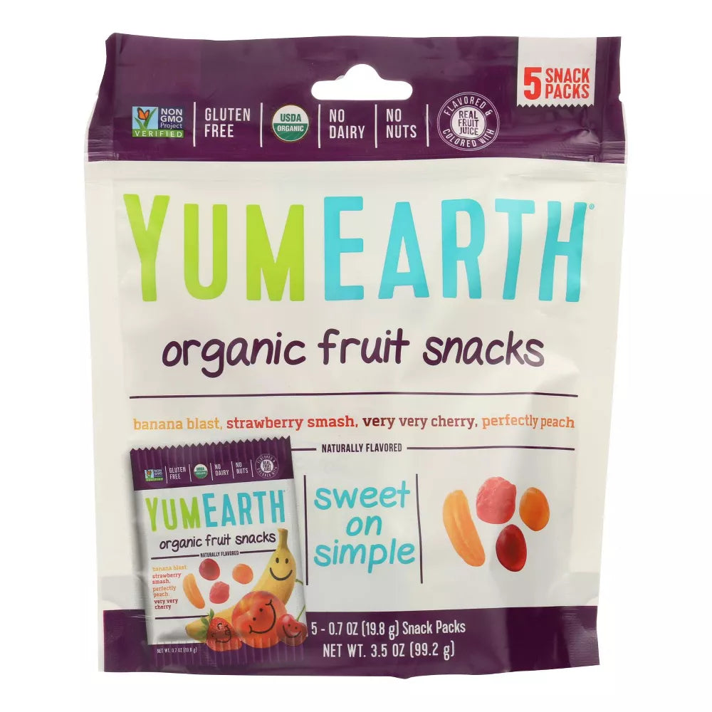 Yumearth Organic Fruit Snacks 5 ct, 3.5 oz