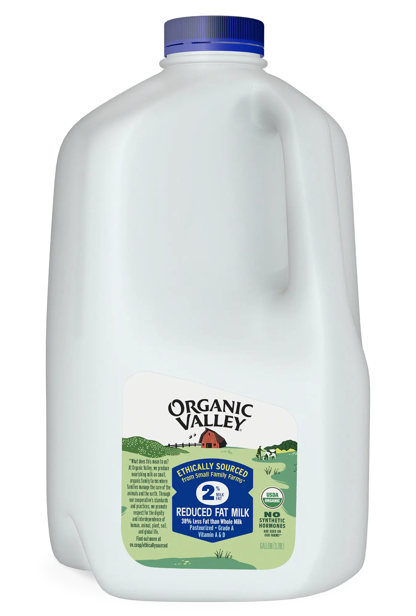 Organic Valley Reduced Fat 2% Milk, Ultra Pasteurized, 1 Gallon