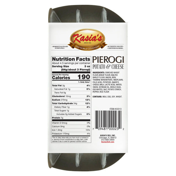 Kasia's Pierogi Potato & Cheese, 14 oz, 3 count