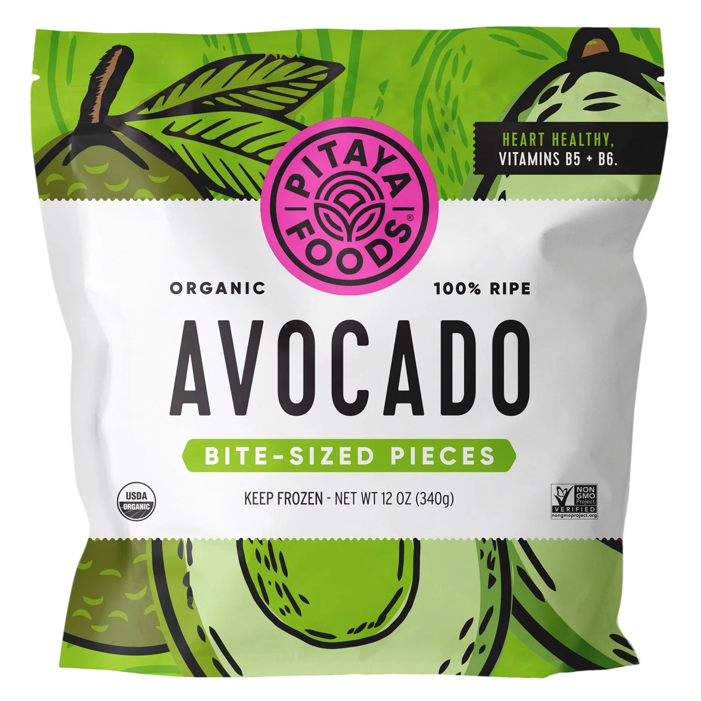 Pitaya Foods Organic Frozen Avocado Bite Sized Pieces, 12 oz