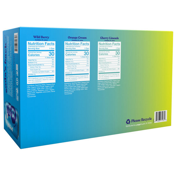 Poppi Prebiotic Soda, Variety Pack, 12 fl oz, 15 ct