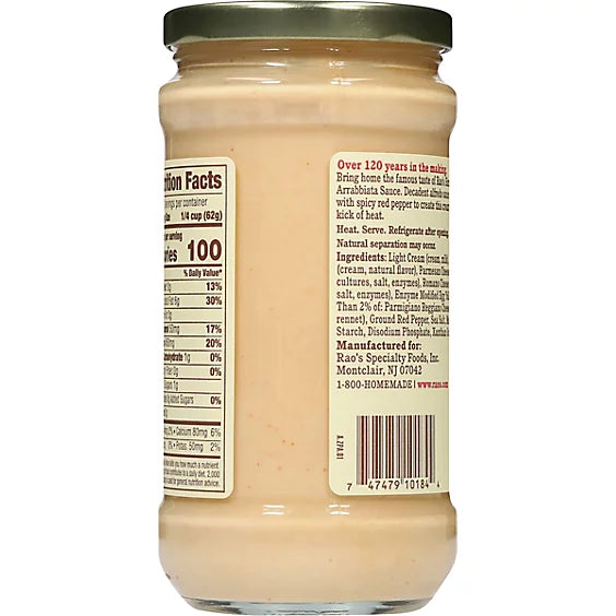 Rao's Sauce Alfredo Arrabbiata, 15 oz