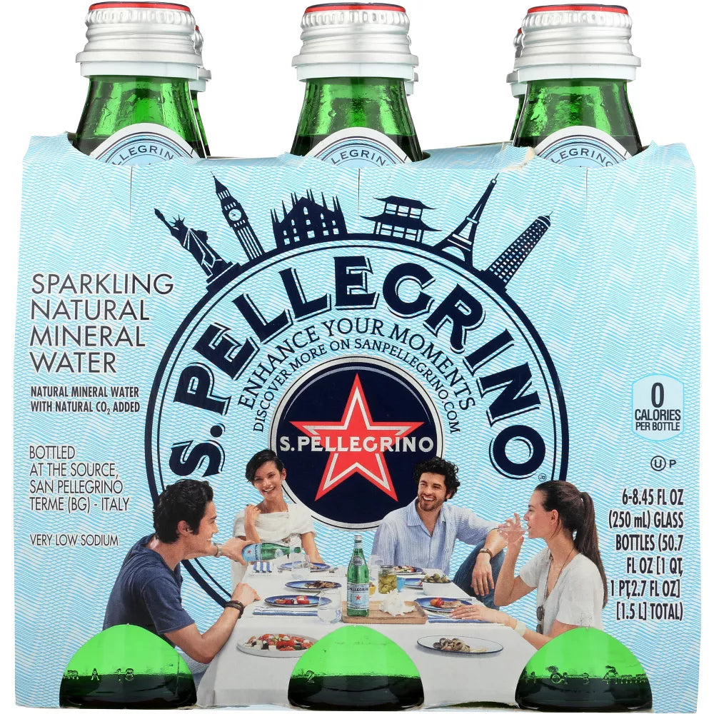 San Pellegrino Sparkling Mineral Water 6 ct, 8.45 oz