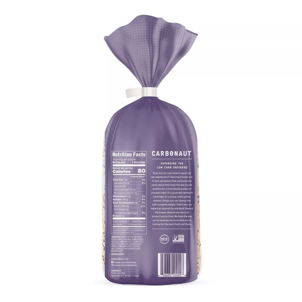 Carbonaut Low Carb Seeded Bread, 19 oz