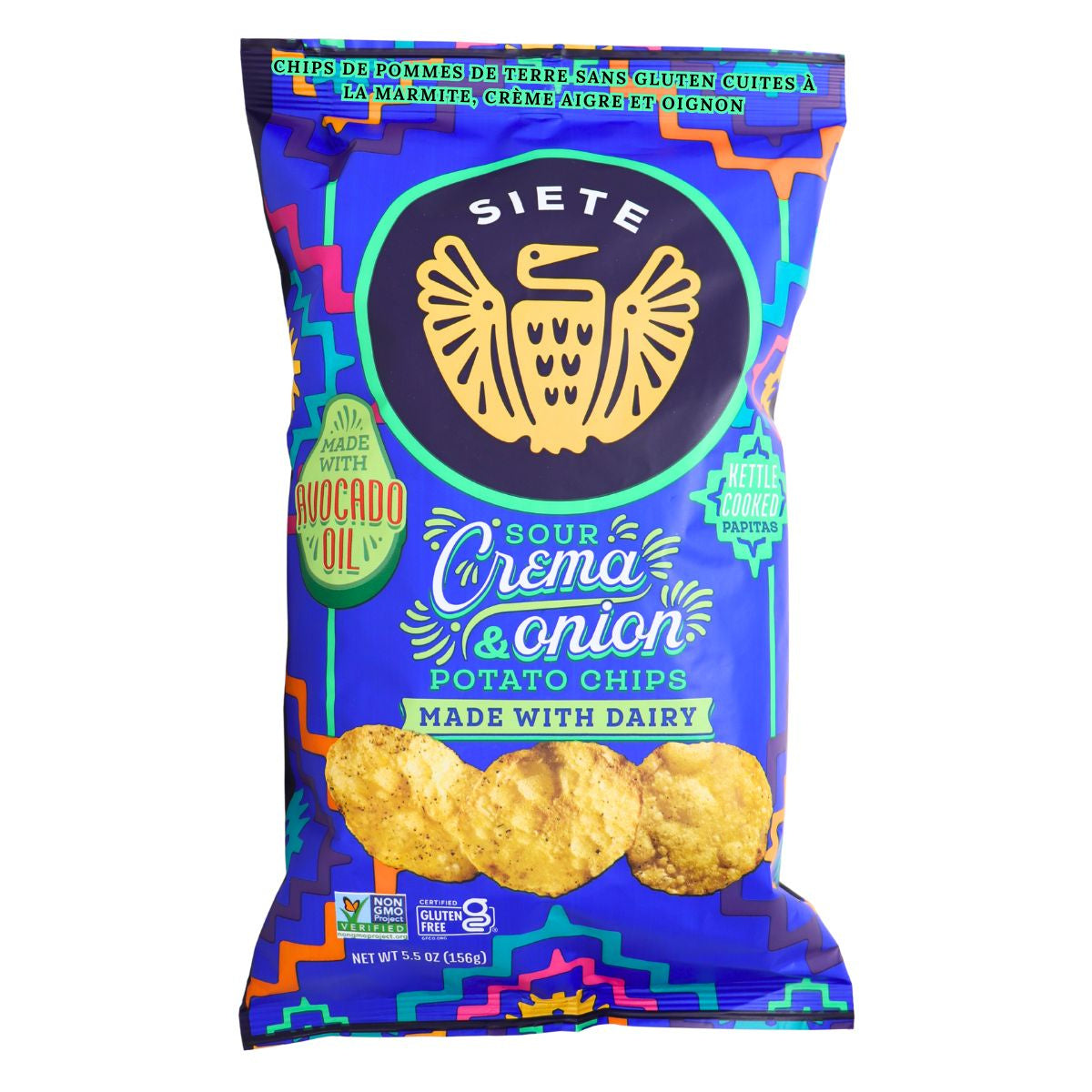 Siete Sour Cream & Onion Potato Chips, 18 oz