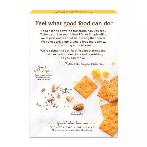 Simple Mills Farmhouse Cheddar Crackers, 4.25 oz
