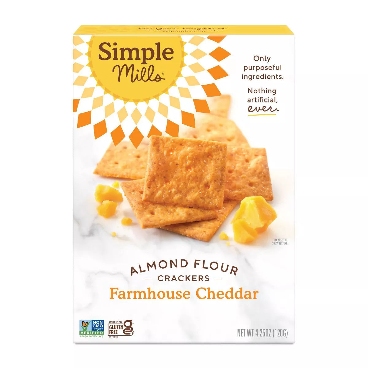 Simple Mills Farmhouse Cheddar Crackers, 4.25 oz