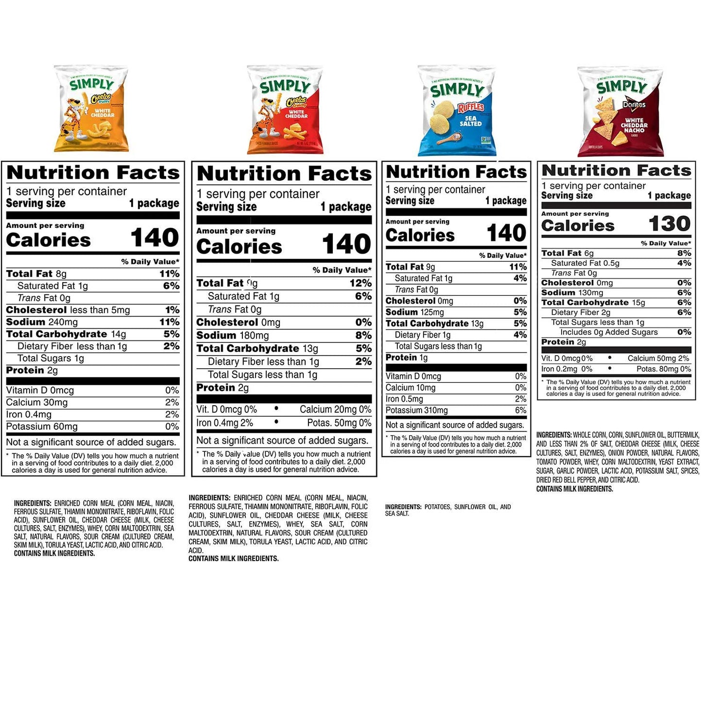 Simply Frito-Lay Mix, Variety Pack, 7/8 oz, 30 ct
