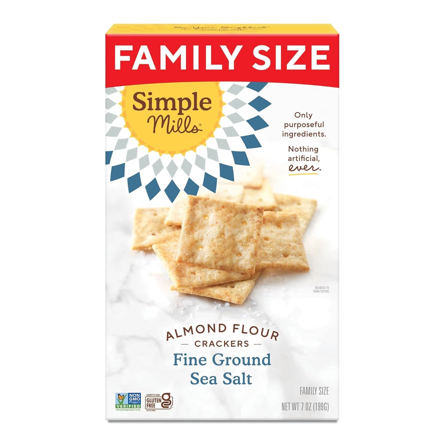 Simple Mills Almond Flour Crackers, Fine Ground Sea Salt, 7 oz