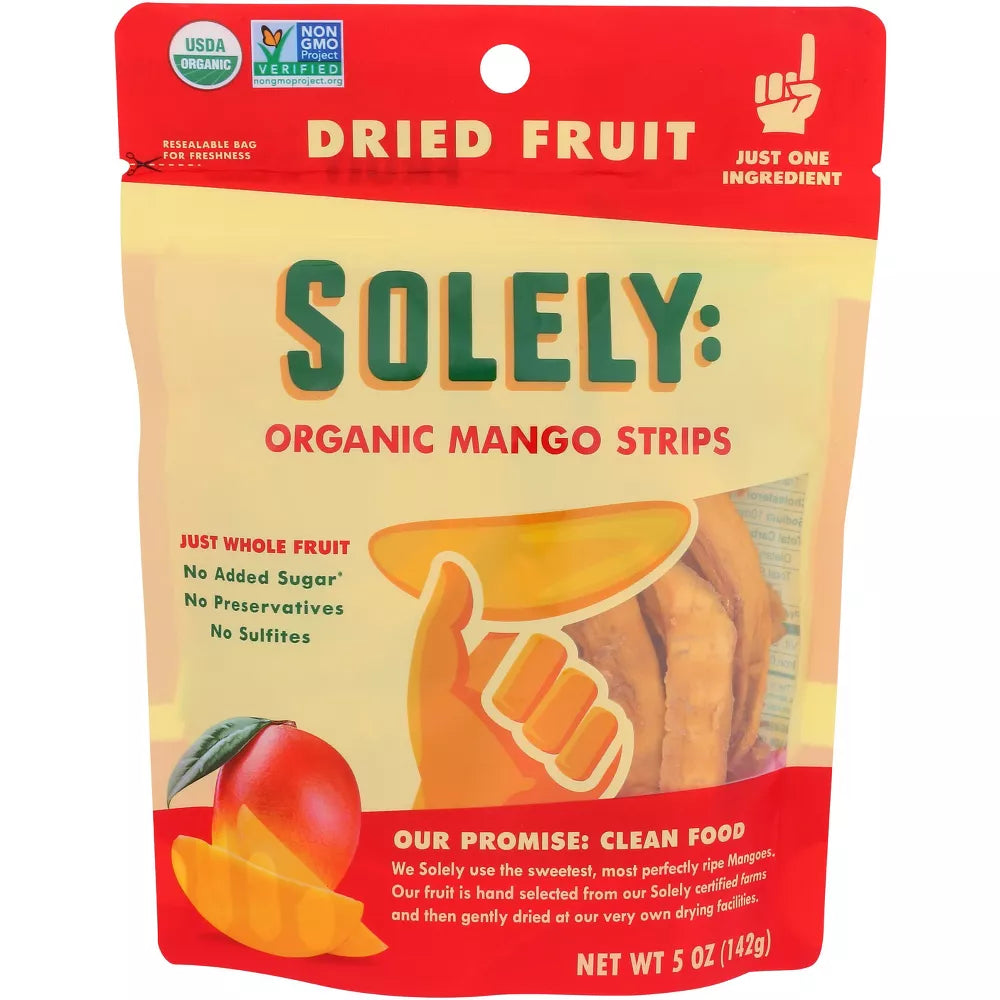 Solely Dried Fruit Organic Mango, 5 oz