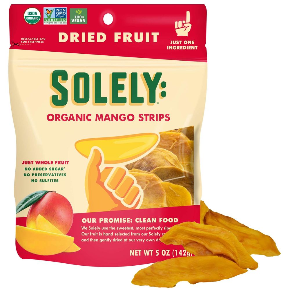 Solely Dried Fruit Organic Mango, 5 oz