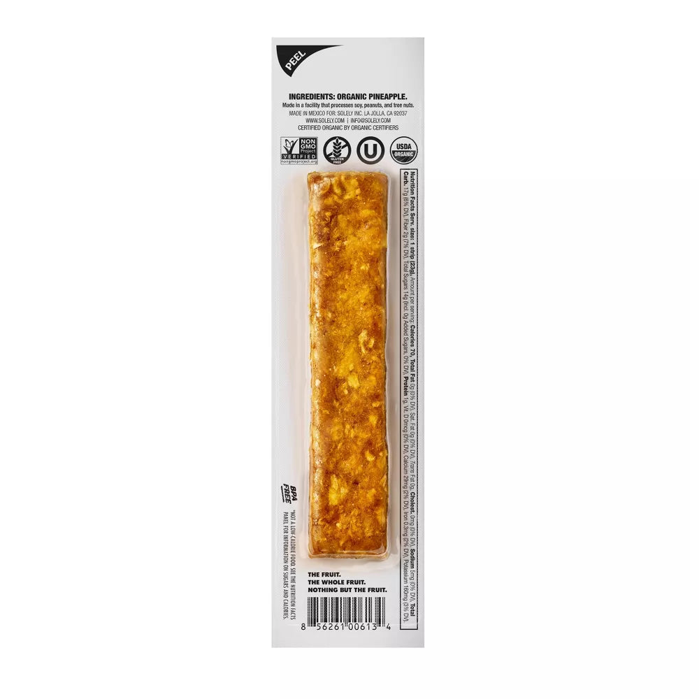 Solely Organic Pineapple Fruit Jerky, 0.8oz